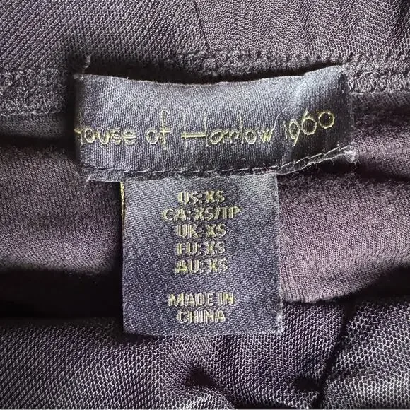 House of Harlow 1960 Black Ruched Mesh MIDI Skirt size XS - Picture 5 of 10